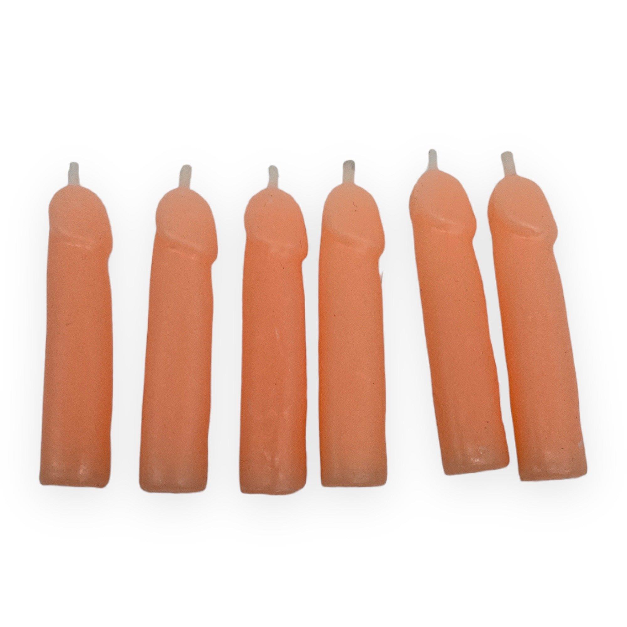 Świeczki-party penis candles 6pcs pack flesh